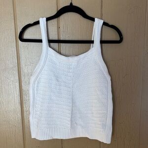 Elegant White Knit Tank Top